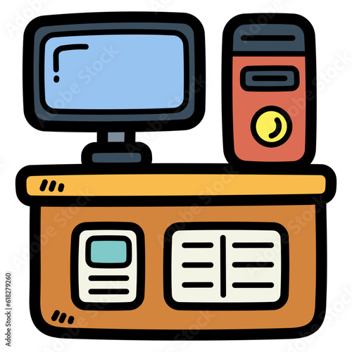 computer filled outline icon style