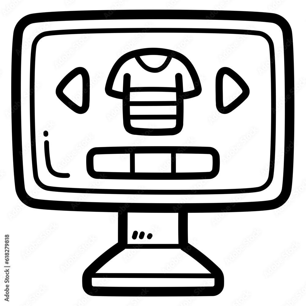 shopping online line icon style shopping online line icon style
