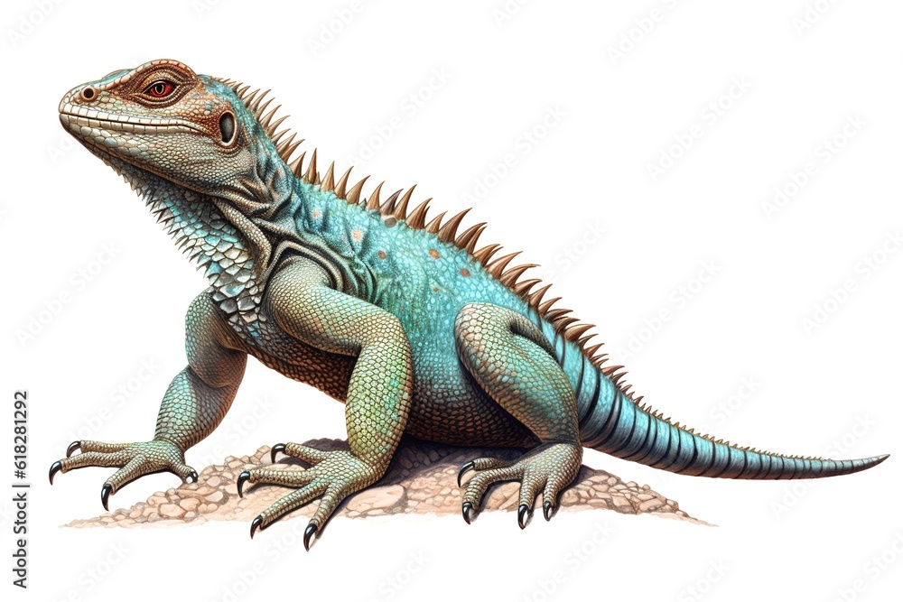 lizard isolated on white background. Generated by AI lizard isolated on white background. Generated by AI
