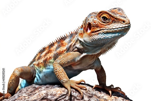 lizard isolated on white background. Generated by AI