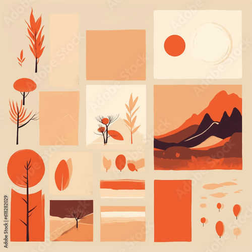 moodboard vector, vector illustration, moodboard, background