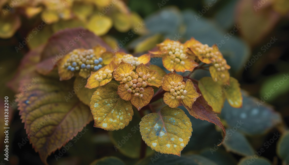 Vibrant autumn leaves adorn the forest floor generated by AI Vibrant autumn leaves adorn the forest floor generated by AI
