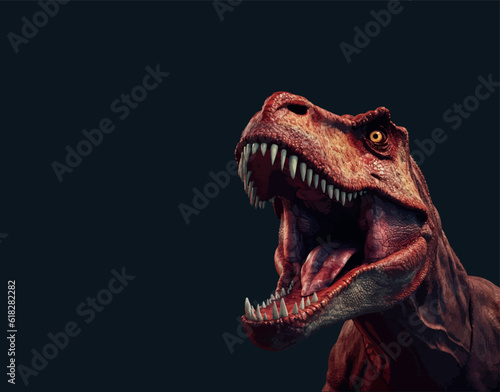 Cartoon dinosaur on an isolated background. Logo style vector illustration © Dav_782