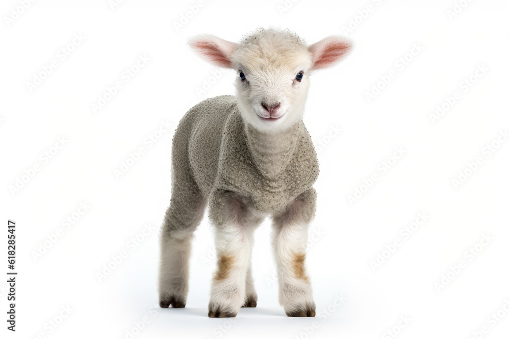 Lamb white isolated background Lamb white isolated background