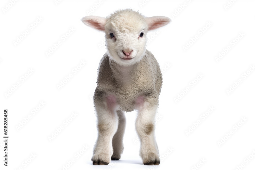 Lamb white isolated background Lamb white isolated background