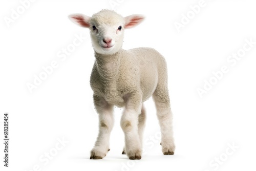 Lamb white isolated background