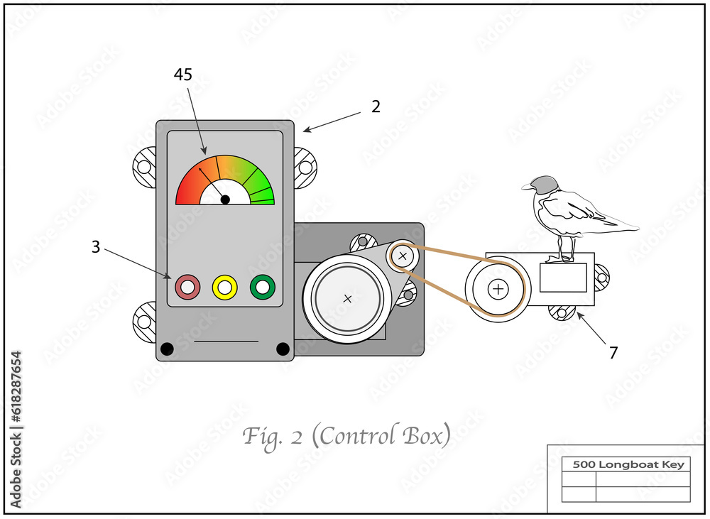 Bird infographic with mechanical control box