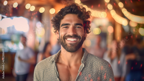 adult man 30s, party or bar...