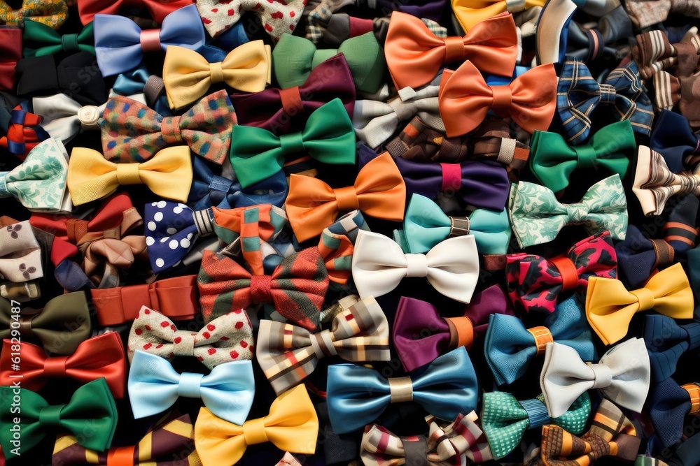 many wacky bow tie designs AI Generated