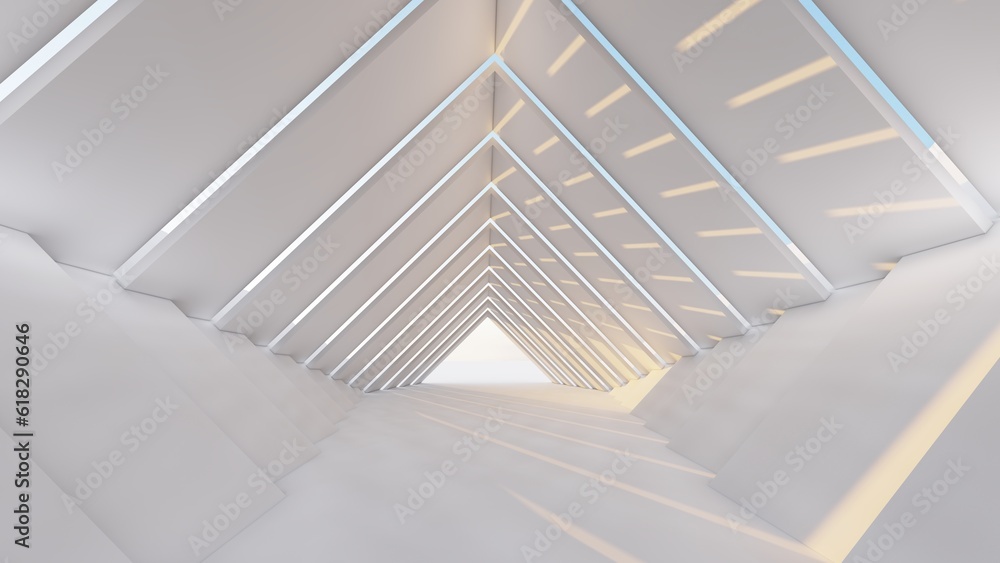 Abstract architecture background geometric arched building 3d render Abstract architecture background geometric arched building 3d render