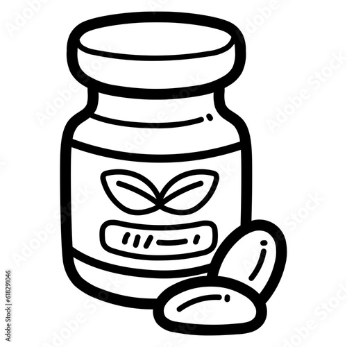 Vitamins line icon style