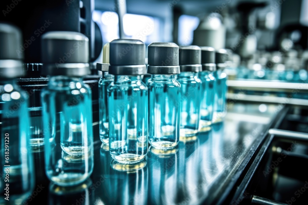 Medical vials Manufacturing on medicine production line Medical vials Manufacturing on medicine production line