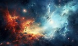  a very colorful space filled with stars and clouds in the sky.  generative ai