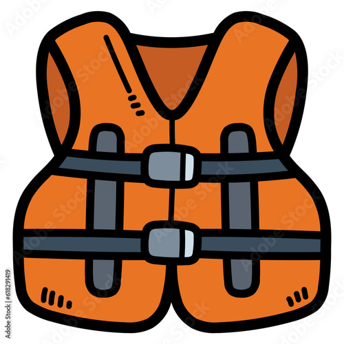 Life vest filled outline icon style