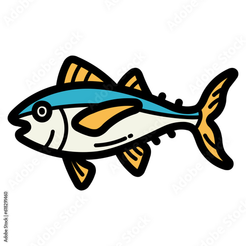 tuna filled outline icon style