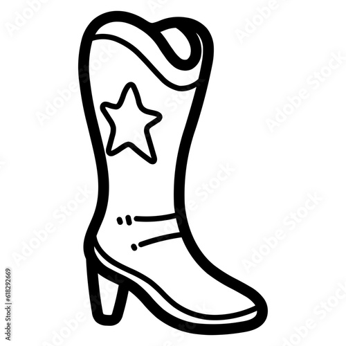 boots line icon style