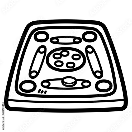 Carrom line icon style