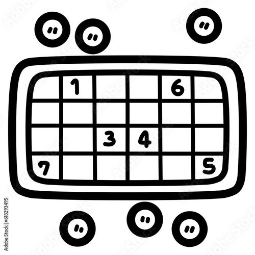Loto line icon style
