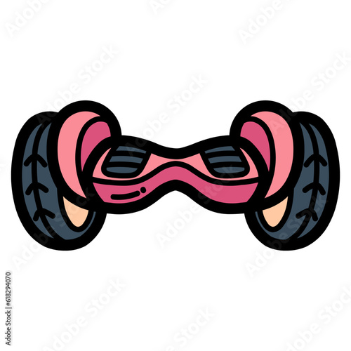 hoverboard filled outline icon style