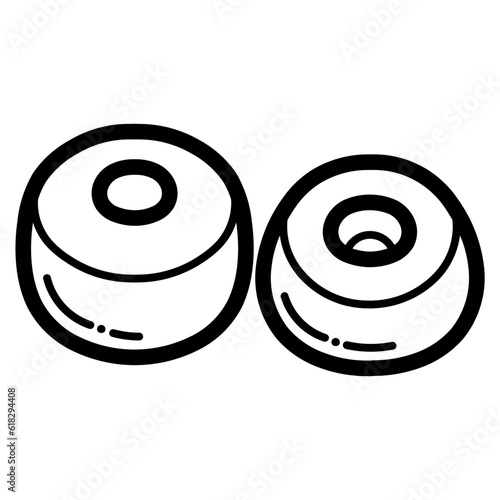 Bushings line icon style