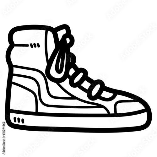 sneakers line icon style