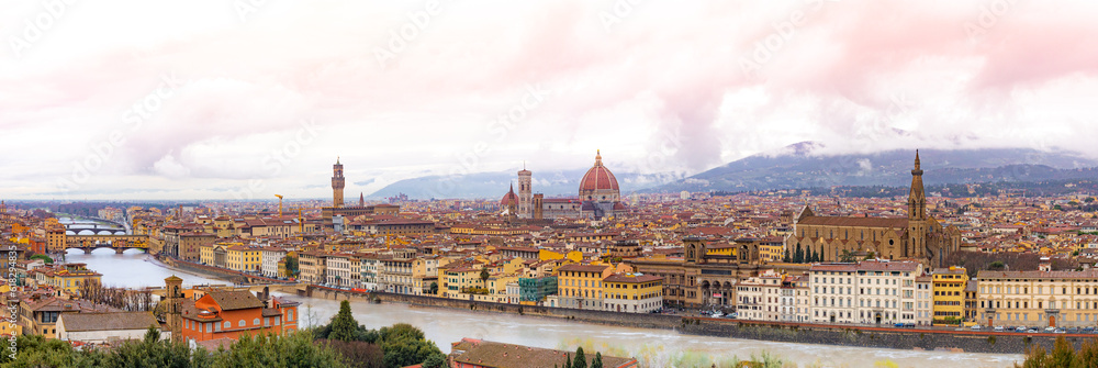 sunset panorama of Florence