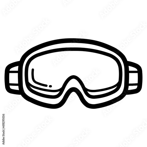 goggles line icon style
