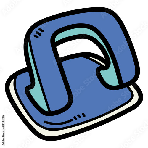hole puncher filled outline icon style