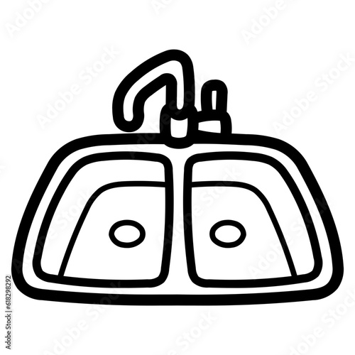 sink line icon style