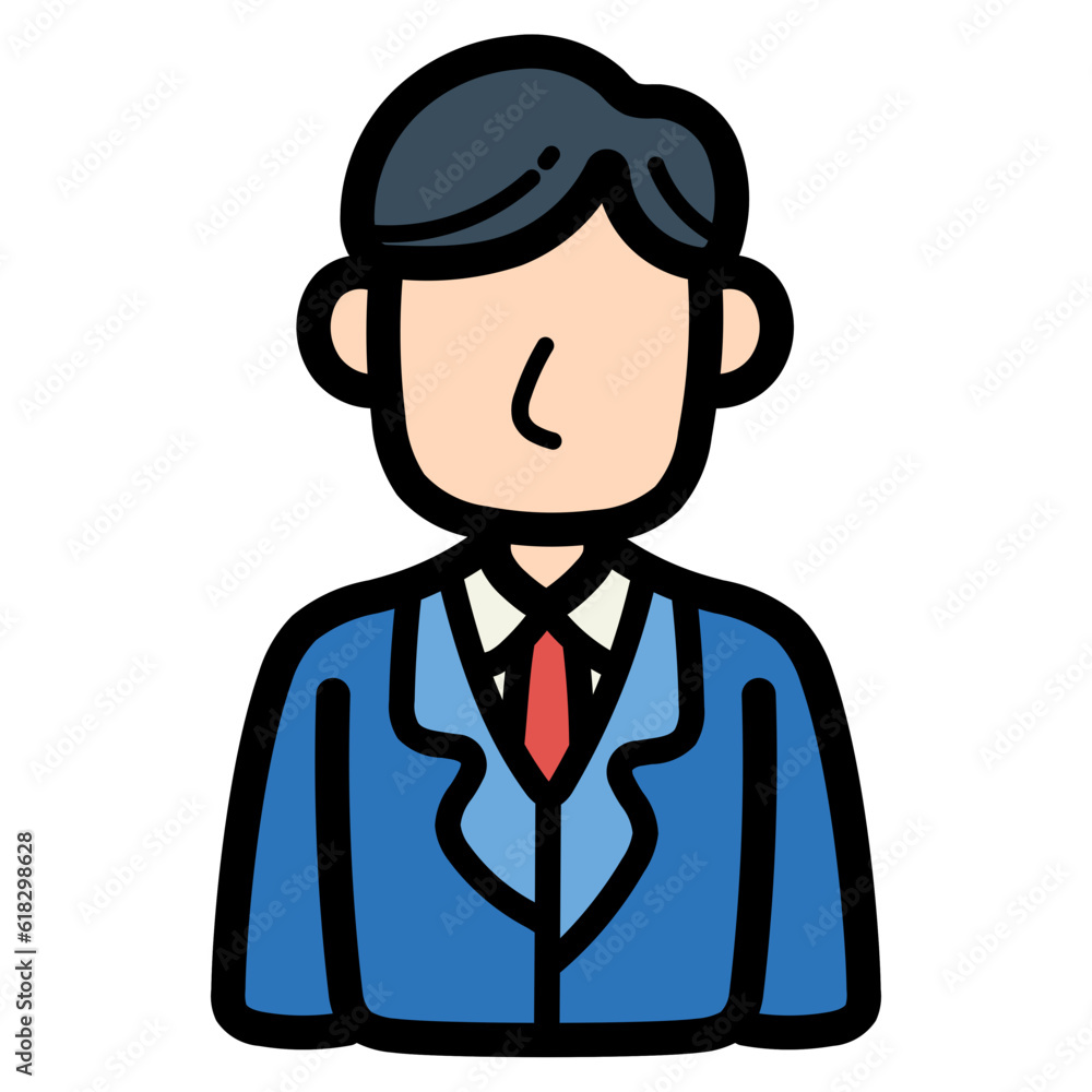 attendant filled outline icon style