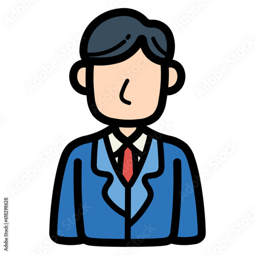 attendant filled outline icon style