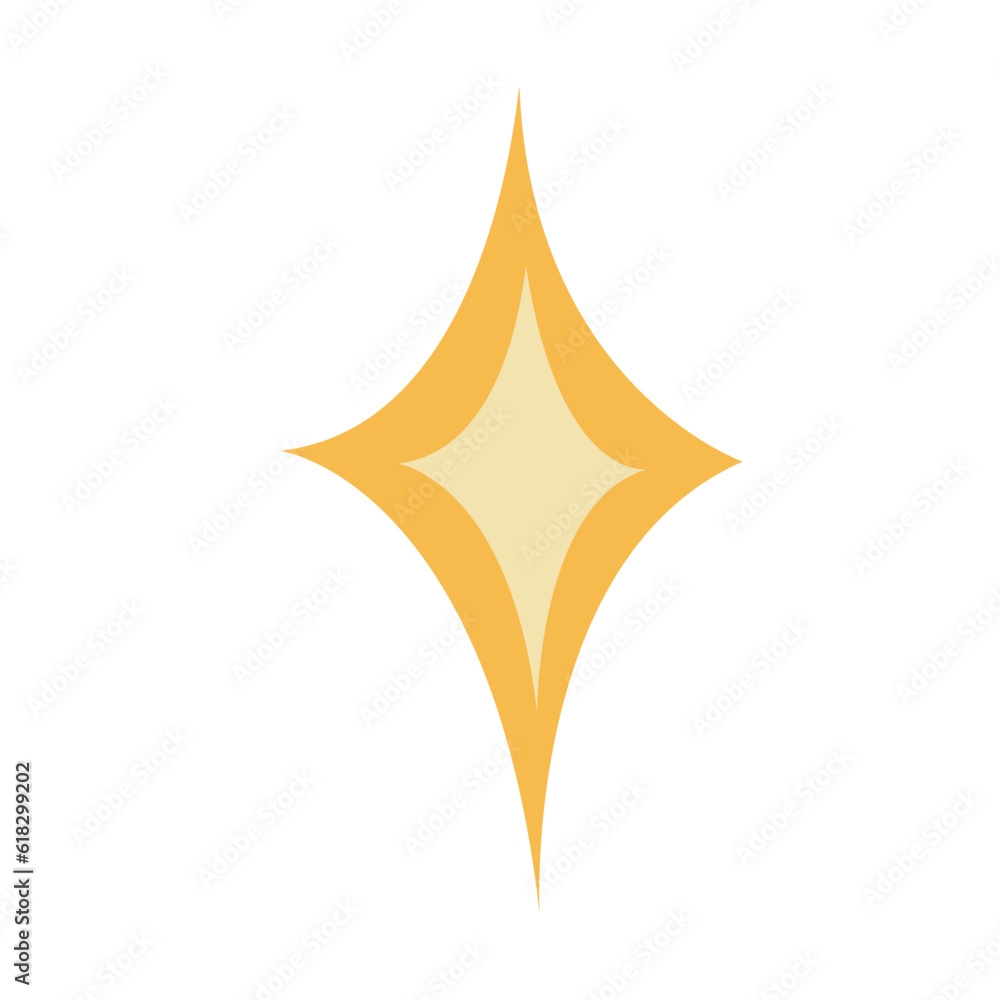 Hand drawn star, clipart vector