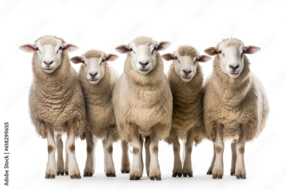 sheep white isolated background AI Generated sheep white isolated background AI Generated