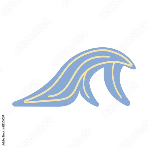 Waves road sign Tsunami sign