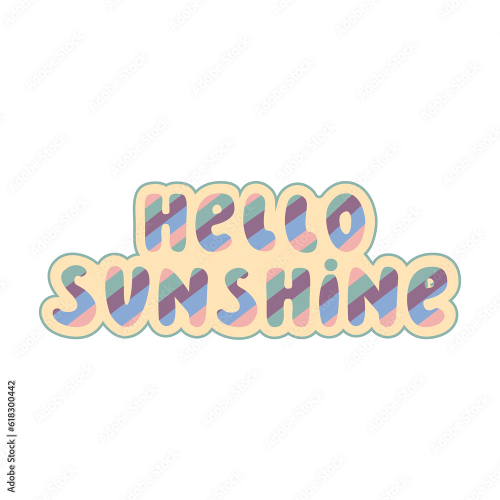 Retro Summer Quote - Hello Summer.