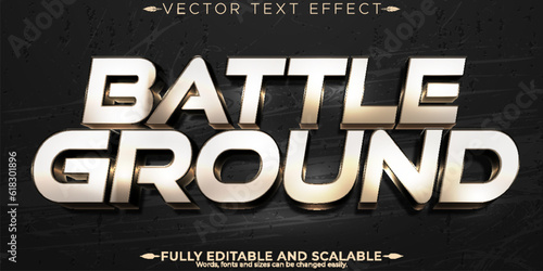 Battleground text effect, editable warrior and soldier text style