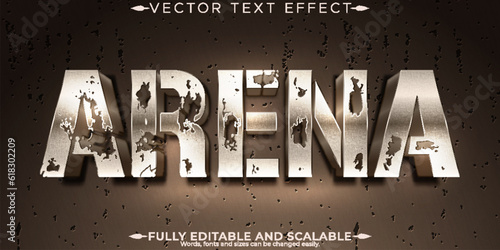 Arena editable text effect, battle and warrior text style