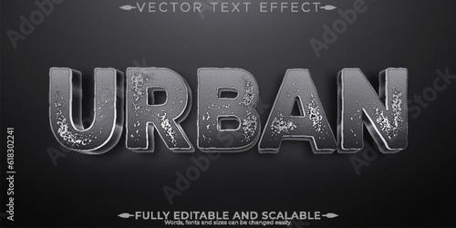 Urban text effect, editable street and building text style