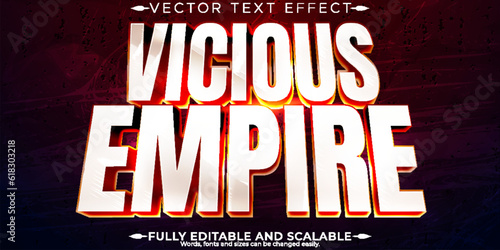 Legend king text effect, editable empire and warrior text style