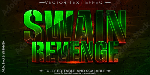 Swain revenge text effect, editable warrior and soldier text style