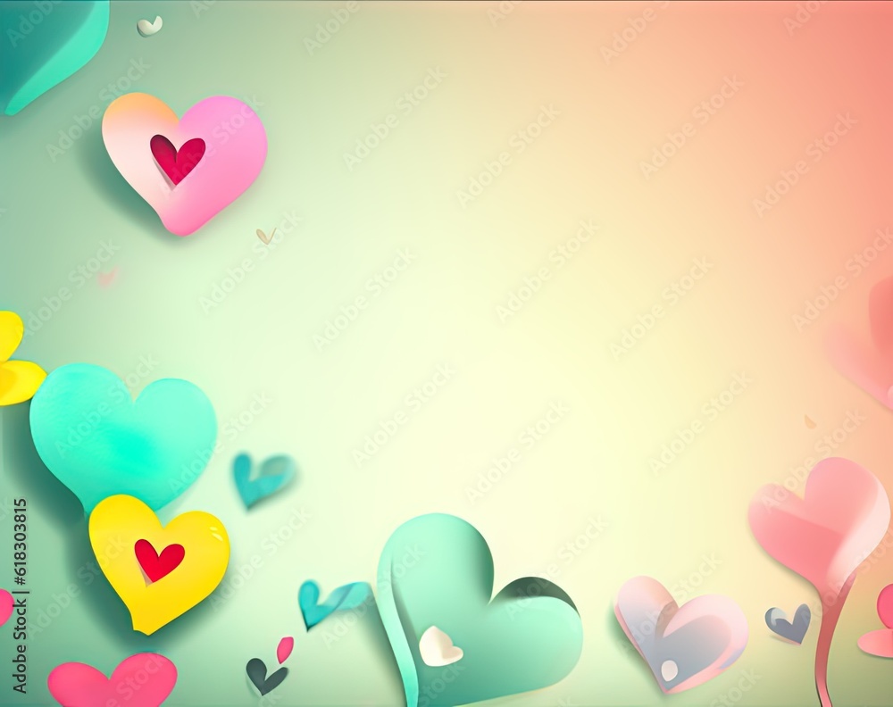 valentine 's day background with hearts and copy space for your design