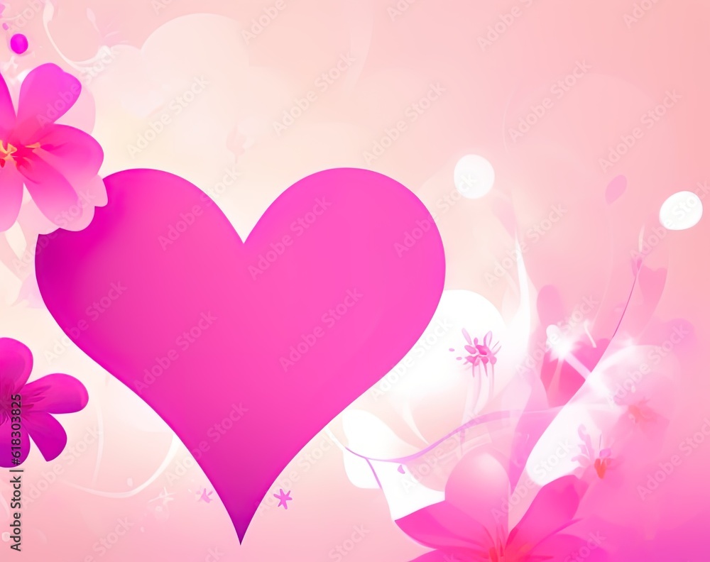 pink and pink heart