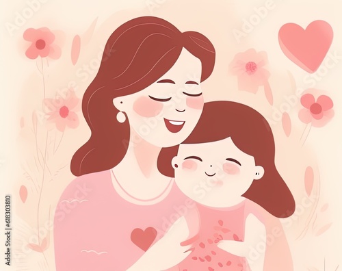 mother holding a baby in hands. vector