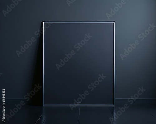 empty black frame with black background