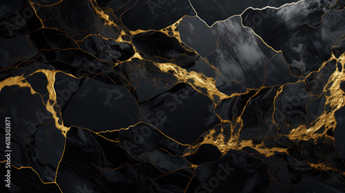 Marble black and gold background, hd luxury background photo