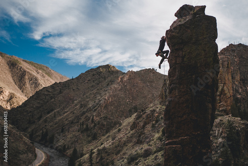 Rock Climber on Colorado Spire