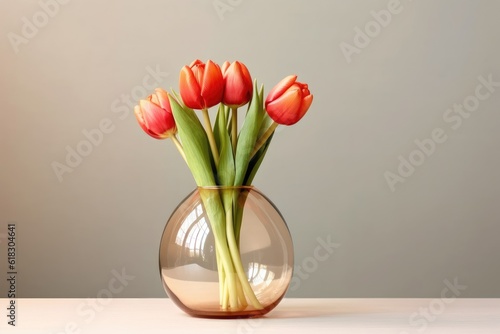 Wallpaper Mural tulip flower in the vase AI Generated Torontodigital.ca
