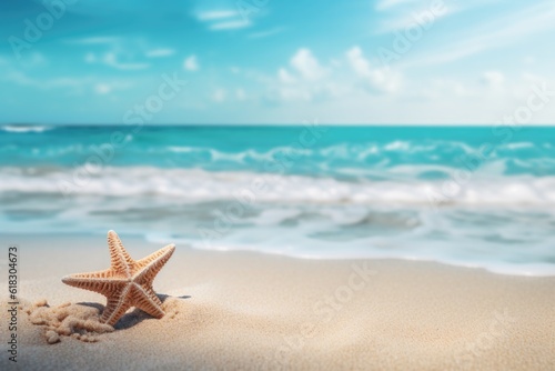 starfish on the sand beach and sky, starfish at beach, 