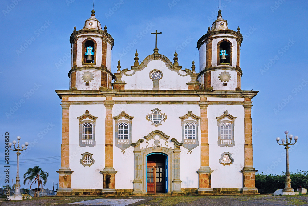 Church “Nossa Senhora da Boa Morte” (Our Lady of the Good Death), built in 1861 year at Barbacena city, colonial city in Brazil, founded during the Gold Extraction Period in XVII Century. 2019