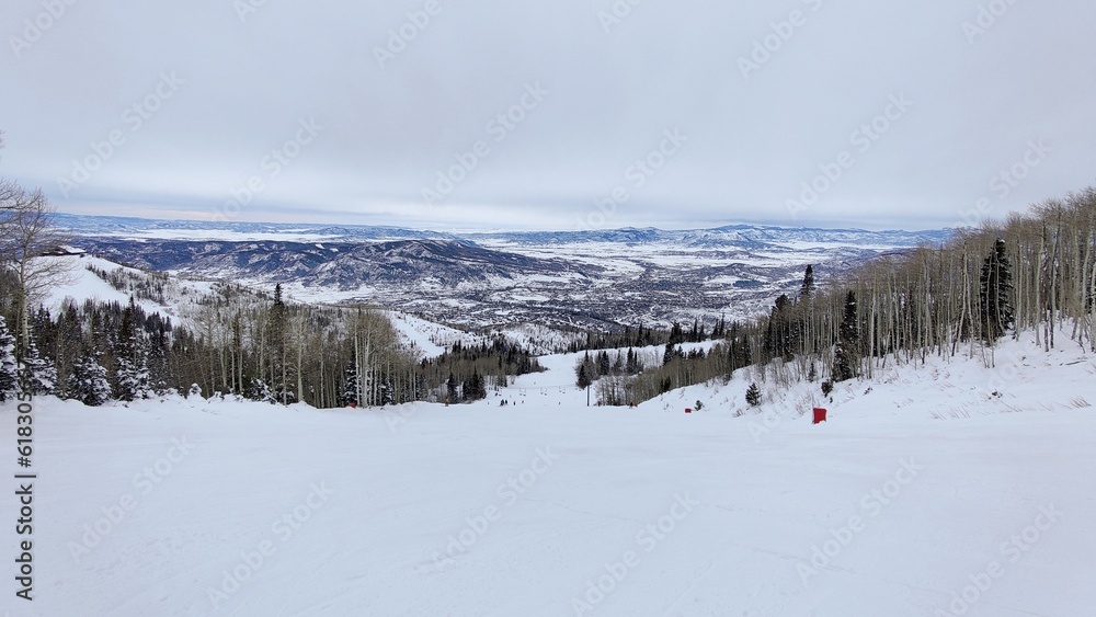 Steamboat  winter mountain landscape